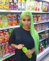 CATFACE HAIR HUMAN HAIR BRAZILLIAN LACE FRONT LIME GREEN STRAIGHT WIG