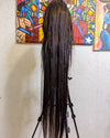 CATFACE VIRGIN HAIR - PERUVIAN STRAIGHT -  40 INCHES THIGH LENGTH RAPUNZEL WIG