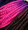 BLACK BERRY MELODY OMBRE CROCHET ROPETWISTS CATFACE HAIR 24 INCHES.