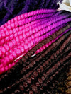 BLACK BERRY MELODY OMBRE CROCHET ROPETWISTS CATFACE HAIR 24 INCHES