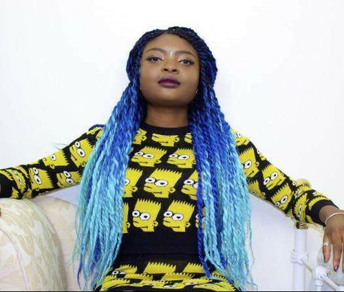 CATFACE HAIR BLACK OCEAN BLUES OMBRE JUMBO BRAIDING HAIR