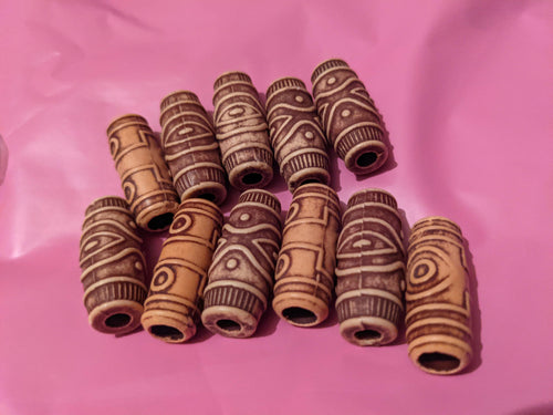 STUDIO CATFACE HAIR CHARMS DREAD LOC - TRIBAL BAMBOO DESIGN