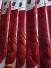 STRAWBERRY FLAME - RED ONE TONE JUMBO BRAIDING HAIR 42 INCHES FOLDED LENGTH - 165G.