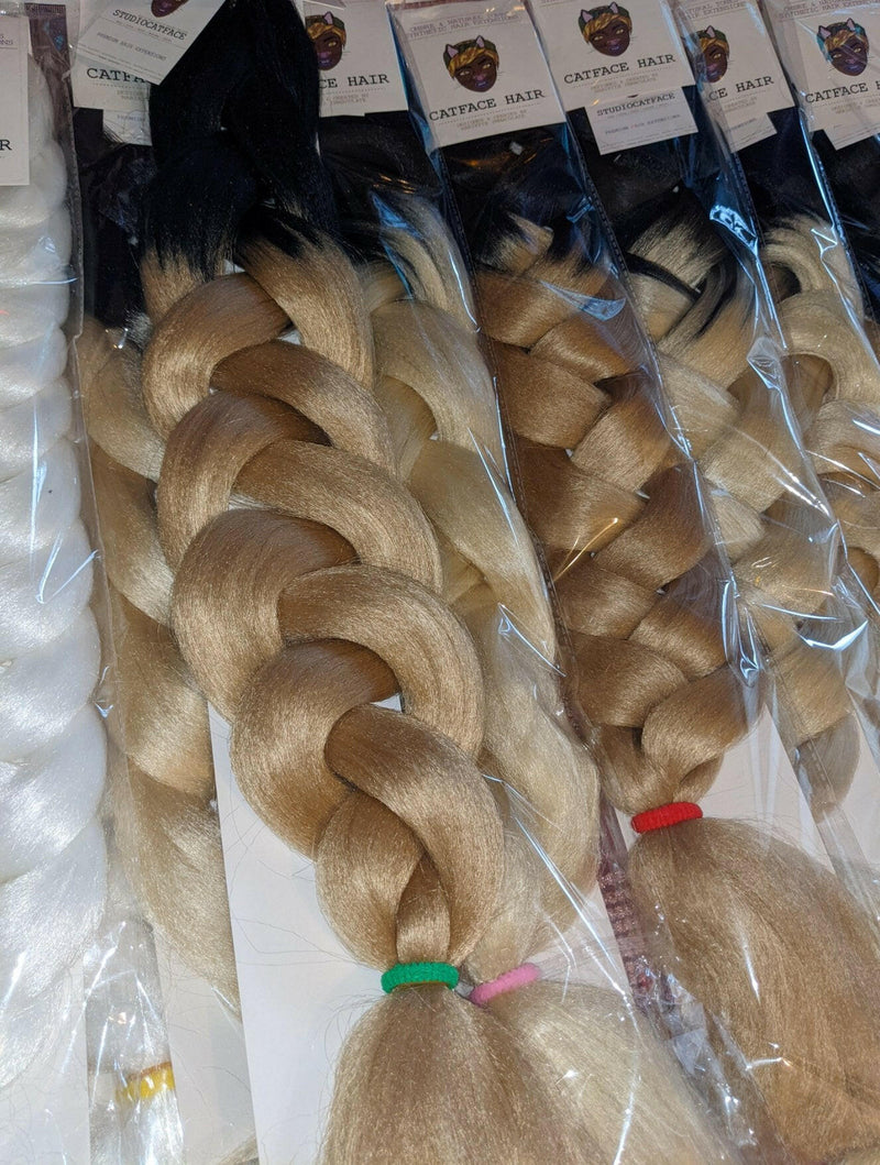BLACK & HONEY BLONDE - TWO TONE OMBRE 34 INCHES 165g  CATFACE HAIR.