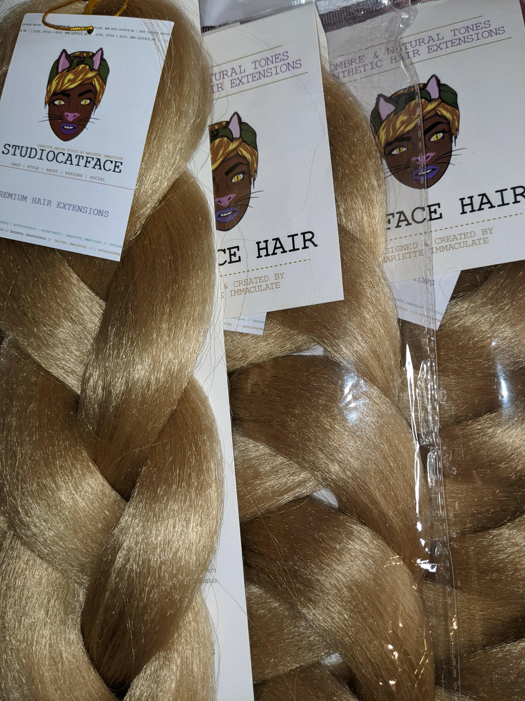 CATFACE HONEY BLONDE - ONE TONE OMBRE 34 INCHES 165g  CATFACE HAIR