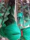 CATFACE MIDNIGHT & SEA GREEN OMBRE 30+ INCHES JUMBO BRAIDING HAIR