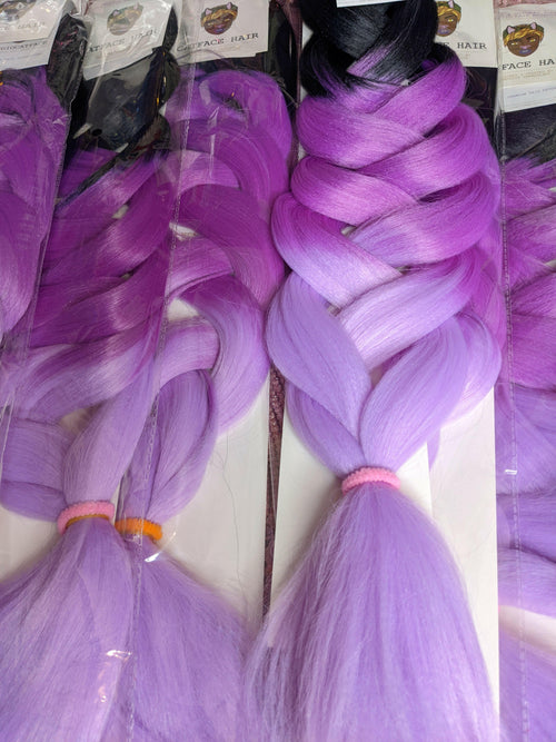 CATFACE LILAC OCEAN OMBRE 30+ INCHES JUMBO BRAIDING HAIR