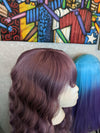 LAVENDER LOOSE WAVES WIG CATFACE HAIR.