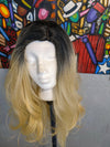 Black Blonde Ombre Soft Wave Synthetic Wig