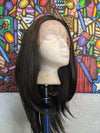 BLACK LACE FRONT SYNTHETIC WIG 14 INCHES.