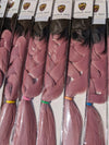 CATFACE HAIR DARK BROWN PASTEL PINK OMBRE JUMBO BRAIDING HAIR - 30 INCHES