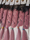 CATFACE HAIR DARK BROWN PASTEL PINK OMBRE JUMBO BRAIDING HAIR - 30 INCHES.