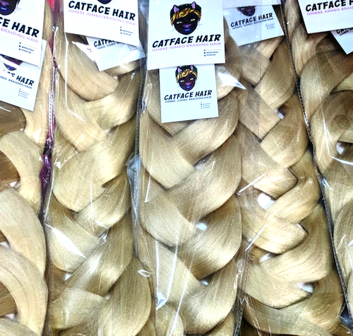CHAMPAGNE BLONDE JUMBO ONE TONE BRAIDING HAIR 42 INCHES *LARGE PACK