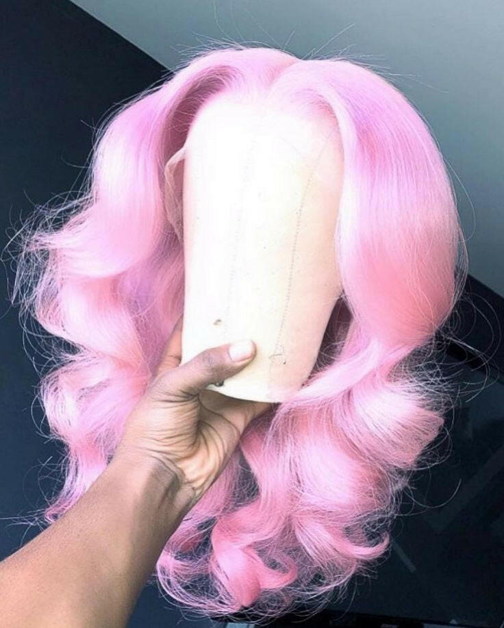 Human Pink Wigs MIDNIGHT PINK OMBRE BODY WAVE - Main Image