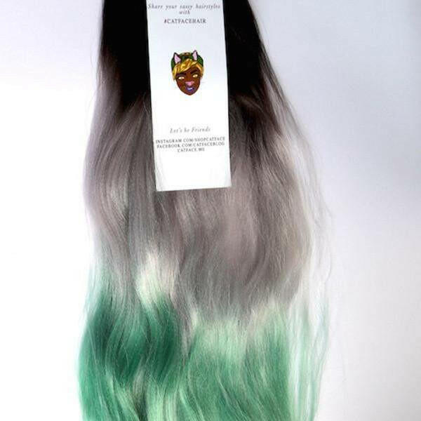 Brown to green ombre  Green hair ombre, Black hair ombre, Brown ombre hair