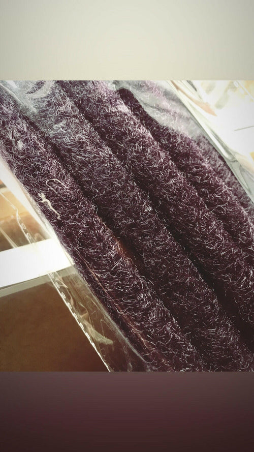 BERRY ROUGH FAUX DREAD LOCS  CROCHET BRAIDS 24 INCHES CATFACE HAIR